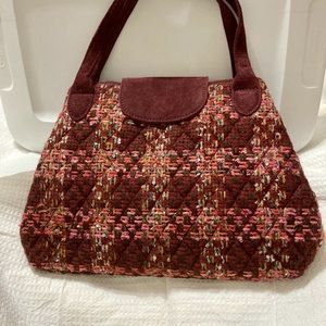 VERA BRADLEY Satchel Limited Edition Tweed/Suede